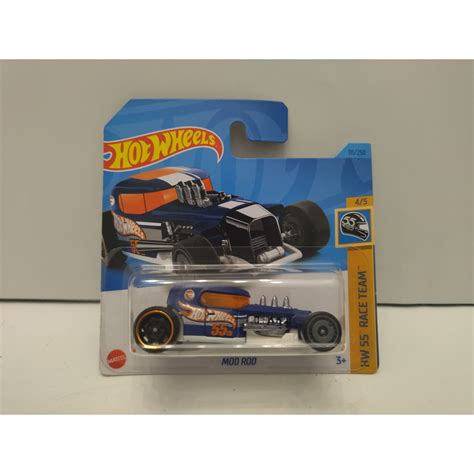 Mod Rod Blue 55th 4 5 55 Race Team 1 64 Hot Wheels Bcn Stock Cars