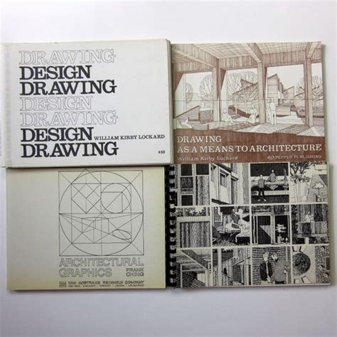 Architecture Drawing Books 70s / Set of 4