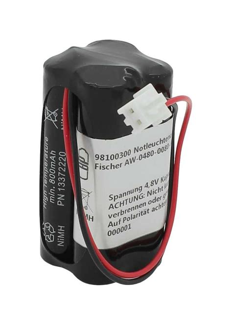 Batterie d éclairage de secours NiMH 4 8 V 800 mAh F2x2 Micro AAA avec