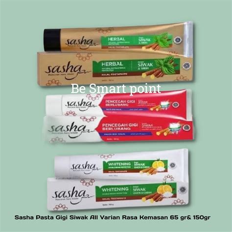 Jual Sasha Pasta Gigi Siwak 65gr 150gr Shopee Indonesia