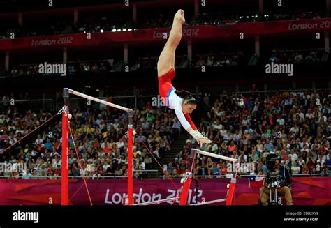 Russias Aliya Mustafina In Action In The Final Of The Womens Uneven