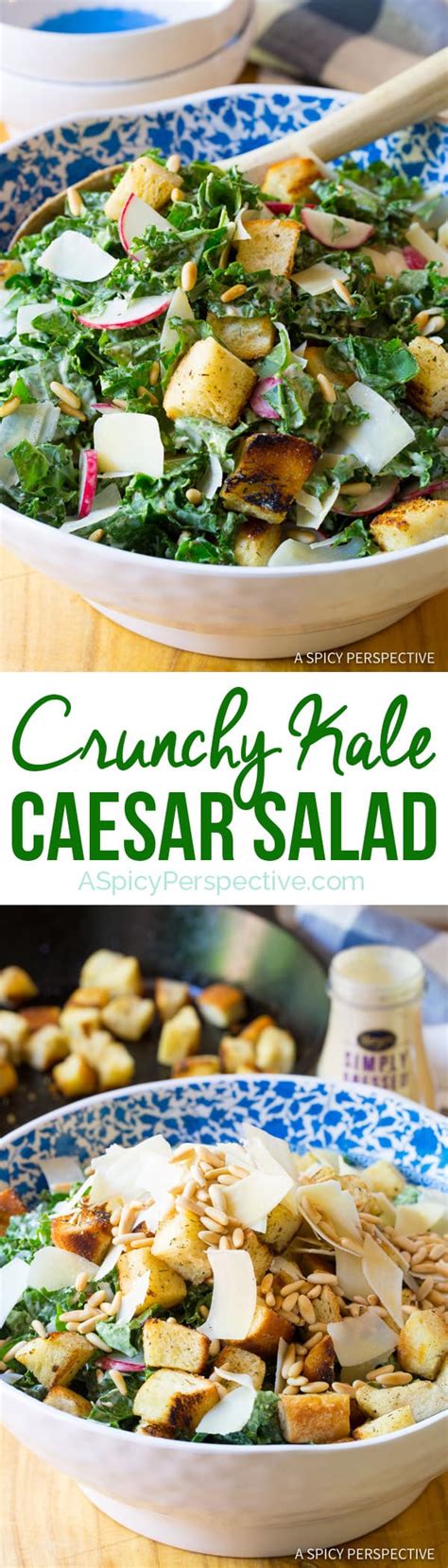 Crunchy Kale Caesar Salad Recipe A Spicy Perspective