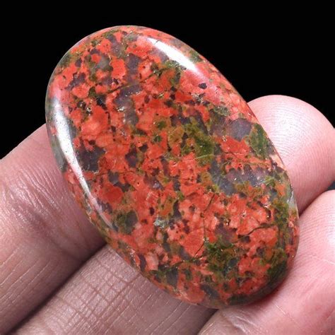 Craft Supplies Tools Cabochons Natural Unakite Jasper Cabochon