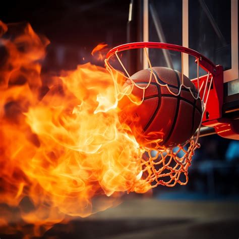 Basketball Hoop On Fire