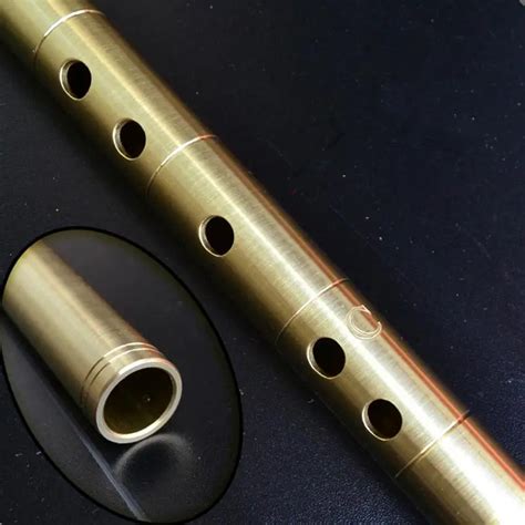 Brass Metal Flute Dizi C Key Metal Flauta Profesional Transverse Flute ...