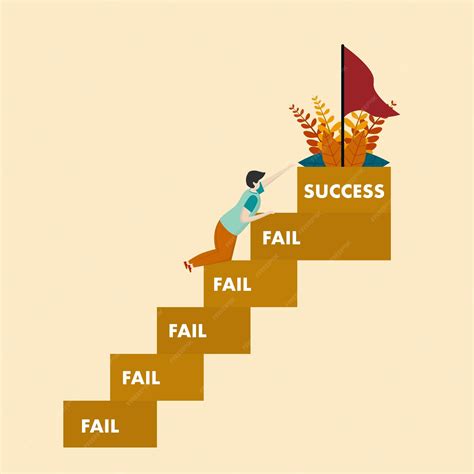 Premium Vector Ladder To Success The Concept Of People Crawling Up