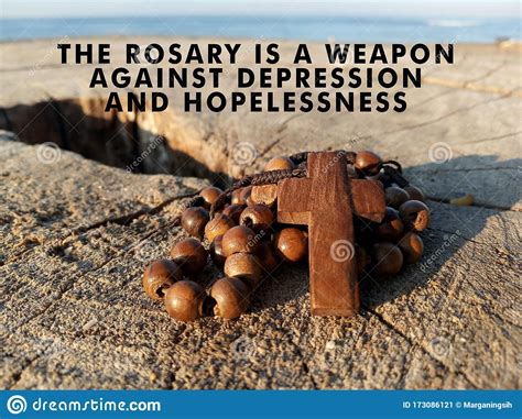 Christian Inspirational Quote The Rosary Is A Weapon Against