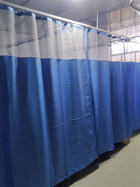 Polyester Blue Hospital Curtain At Rs Sq Ft In Hyderabad Id