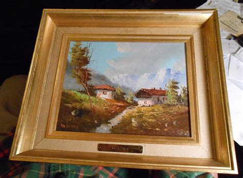 2 Old Oil Paintings Italian Carlo Mancini Pretty Colors Born Cremona