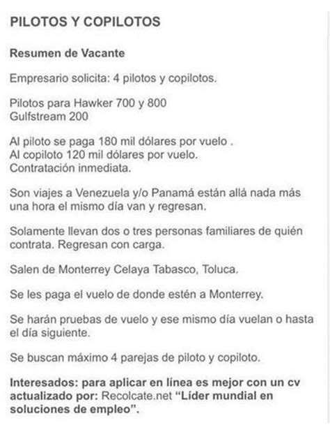 El Narco Recluta A Pilotos Con Ofertas De Sueldos Hasta 200 Veces Más