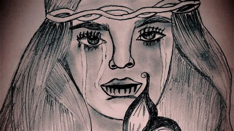 Crying Girl Drawing How To Draw A Crying Sad Girl Easyl Step By Step