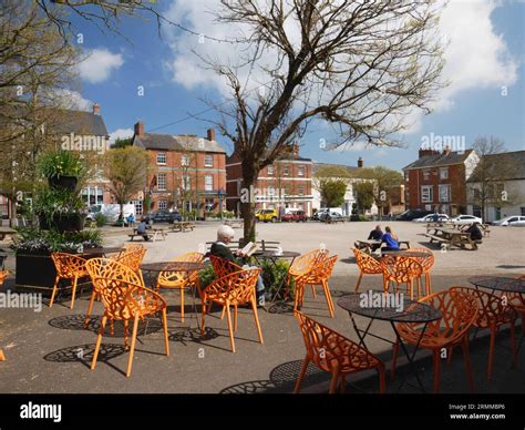 Town Square, Crediton, Devon Stock Photo - Alamy