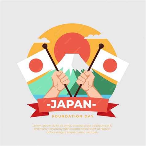 Free Vector Flat Design Foundation Day Japan