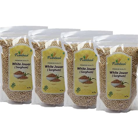 Buy Farmbean Raw White Sorghum White Jowar For Eating Y Unroasted