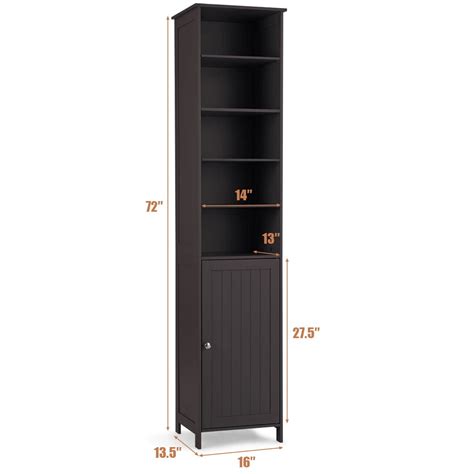 Tangkula Tall Bathroom Storage Cabinet 72 Inch Bathroom Free Standing Tower Cabinet With