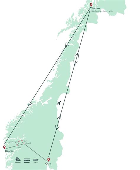 Northern Lights Norway Map