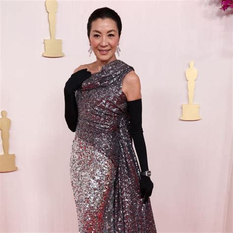 Michelle Yeoh Wore a Two-Tone Sequin Gown to The Oscars 2024 - See Photos