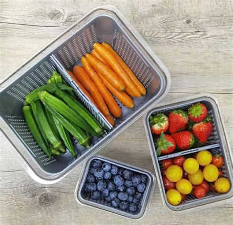 Paquete De Recipientes De Almacenamiento De Verduras Y Frutas Para