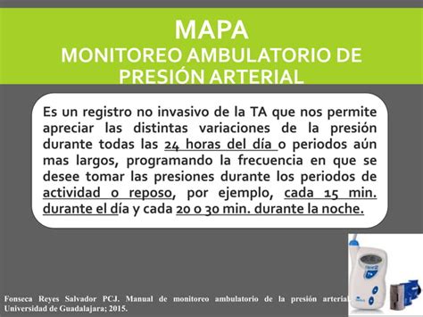 Monitoreo ambulatorio de presión arterial MAPA PPT