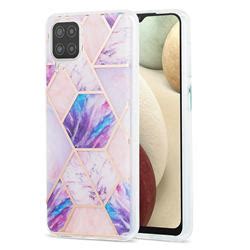 Purple Dream Marble Pattern Galvanized Electroplating Protective Case