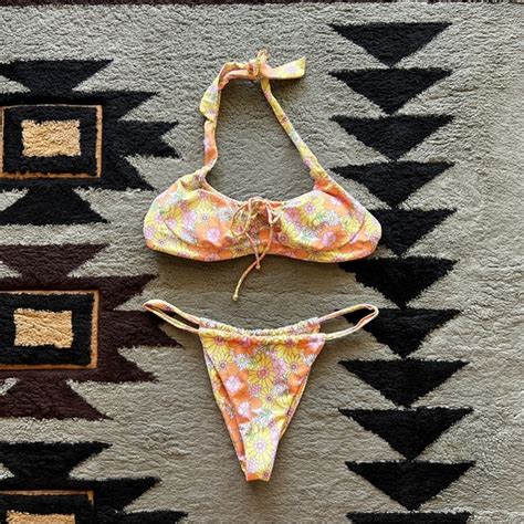 Swim 6s Floral Print Bikini Set Poshmark