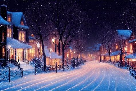 Christmas Night Snow