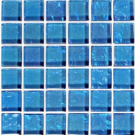 Blue 1 X 1 Mosaic Tile Gg82323b17 Glass Tile For Pools Aquablu Mosaics