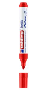 Edding 4500 TEXTILE T SHIRT FABRIC PEN RED MARKER PEN 2 3mm Line