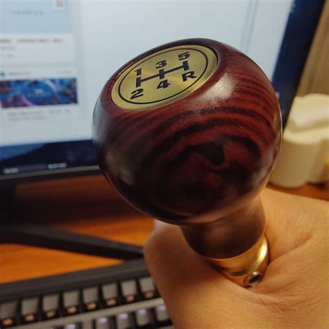 Universal Custom Wood Shift Knob RoseWood With Brass Core | Coolshiftknobs