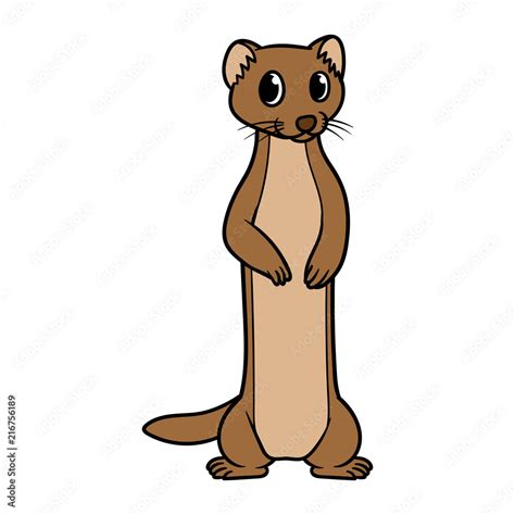 Cartoon Mongoose Illustration Stock Vector | Adobe Stock