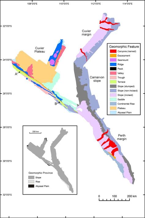 2 Geomorphic Features Map Of The West Australian Margin That