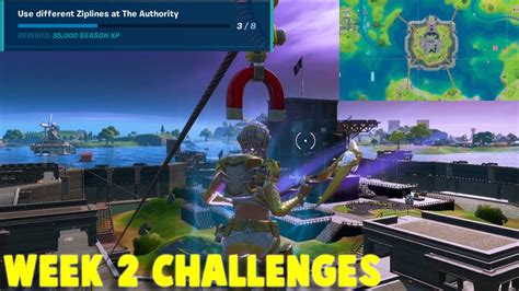 How To Complete Use Different Ziplines At The Authority Fortnite Week