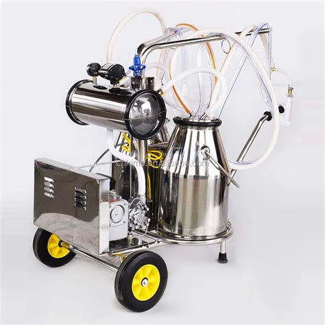 Hot Sale Electric Two Buckets Pulsator Mobile Goat Milking Machines For