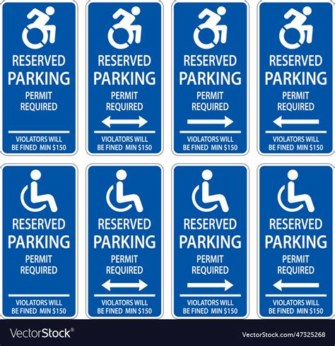 Handicap parking sign on white background Vector Image