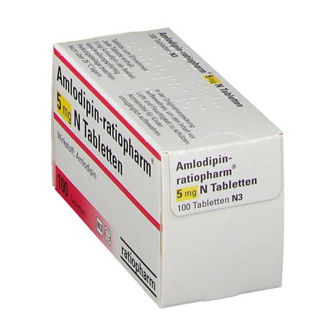 Amlodipin Ratiopharm 5 Mg N Tabletten 100 St Shop Apotheke