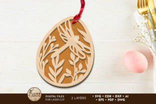 Easter Tag Layered Decorative Cut File Graphic By Lasercutano