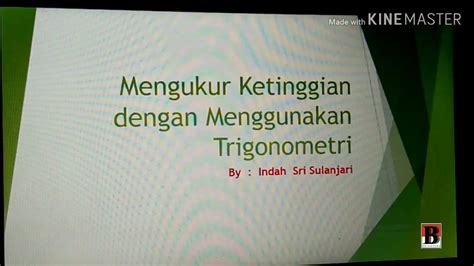 Penerapan Trigonometri Dalam Kehidupan Sehari Hari Youtube