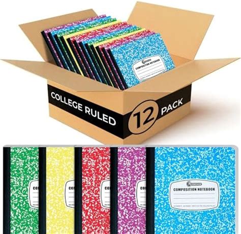 Seajan 20 Pack Composition Notebooks Wide Ruled Paper 7