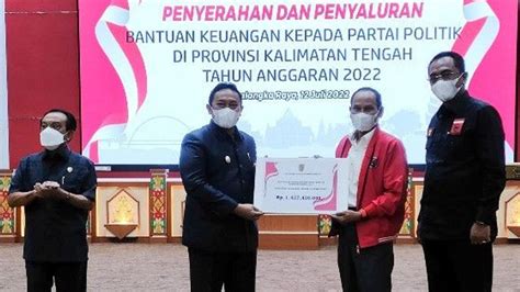 Pemprov Kalteng Kasih Bantuan Keuangan Untuk Parpol Pdip Terbesar Dan