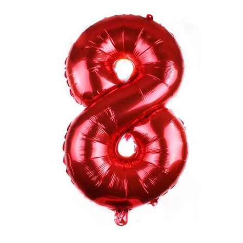 AGAR SHOP RED 32 INCH Number Foil Balloon Giant Number Red Birthday