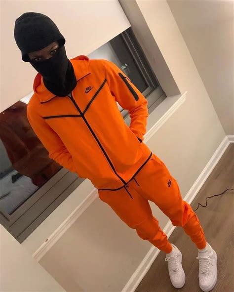 Orange Nike Tech Suit Sale