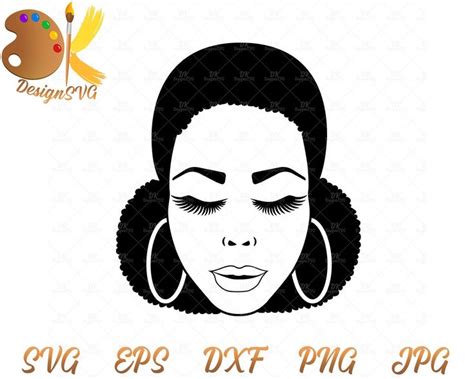 Afro Woman Svg Black Woman Svg Afro Puffs Svg Black Queen Silhouette