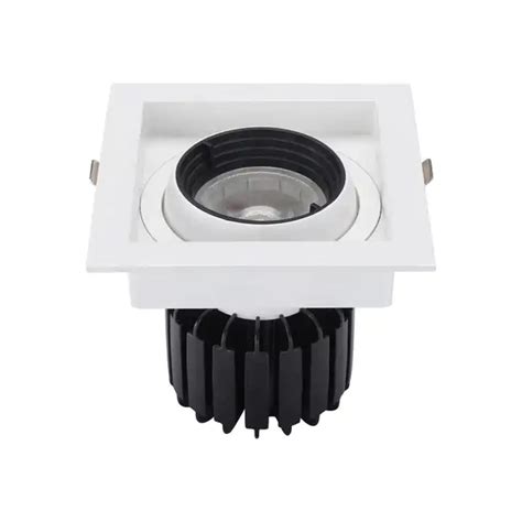 10W Adjustable Easy To Install White LED Grille Downlight Anti Glare