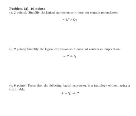 Solved Problem 2 10 Points A 2 Points Simplify The