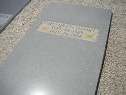 Lois Gray Hamby 1923 1986 Memorial Find A Grave