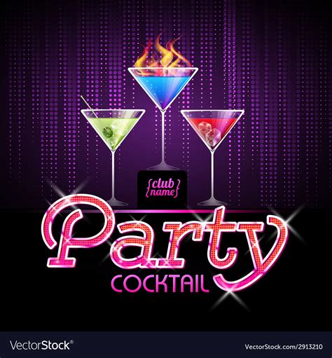 Cocktail party background Royalty Free Vector Image