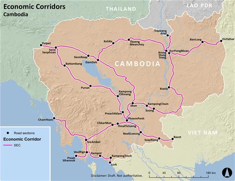 Gms Economic Corridors Cambodia Main Corridors Greater Mekong