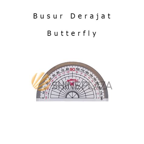 Penggaris Busur Derajat Butterfly Protractor 180 Derajat Butterfly