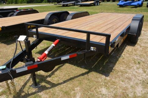 Hp Trailers 18 Tilt Bed Trailer Wmanual Tilt Tandem 5k Axles Wood Floor 2 516 Ball Led