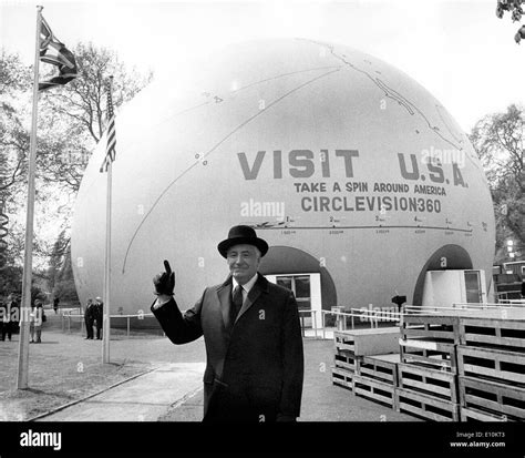 American Ambassador WALTER H. ANNENBERG stands before the Traveldome ...